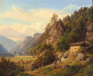 Tyska: Partie bey Frohnwies på väg från Lofer till Salfelden i Pinzgau