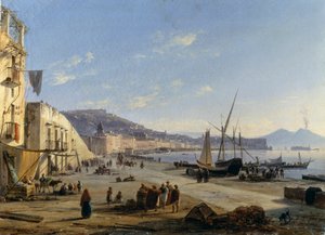 Utsikt över Neapel med Vesuvius i bakgrunden