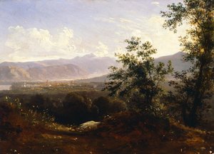 Utsikt över Sorrento från udden (olja på duk)