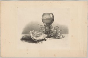 Stilleben med glas, ostron och vindruvor Flower and Fruit Studies (...) 3:e avsnittet (serietitel)