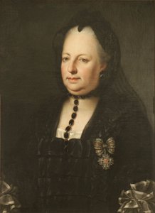 Maria Theresia klädd i sorgkläder av Anton von Maron