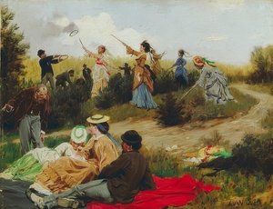 Ringelspiel på söndagsutflykten. 1874
