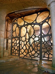La Casa Mila, La Pedrera, Passeig de Gracia i Barcelona (Spanien). Arkitekt Antoni Gaudi i Cornet (1852-1926)
