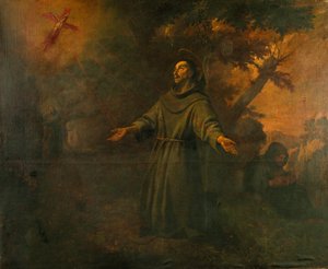 Saint Francis receives the stigmata av Antoni Viladomat Y Manalt
