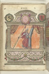 フォースの擬人化（フォルティトゥード）のあるシーン、1578年スウェーデン語