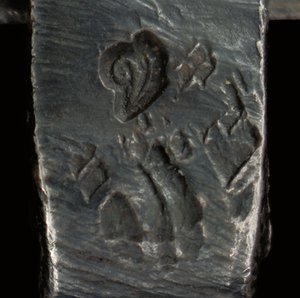 Mikroskop, ca 1690 (silver & glas) (se även 1121456-60) av Antoni van Leeuwenhoek