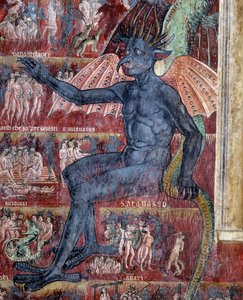 Djävulen i helvetet, detalj (Fresco