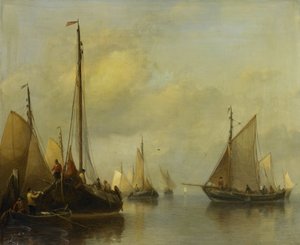 Fiskebåtar på lugnt vatten