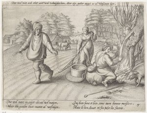 Så på marken Odla spannmål (serietitel) av Antonie Wierix (II) (possibly)