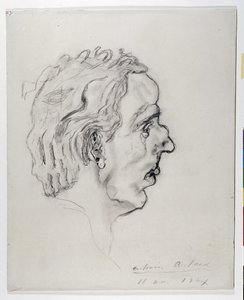 Porträtt av poeten Jacques Prevel (1915-1951) i profil - 11 maj