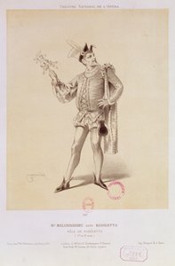 Porträtt av herr Melchissedec som Rigoletto i Rigoletto av Verdi