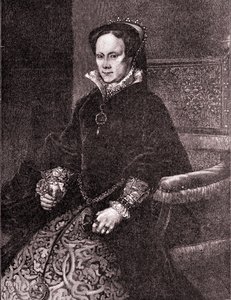 Mary Tudor av Antonio (after) Ciseri