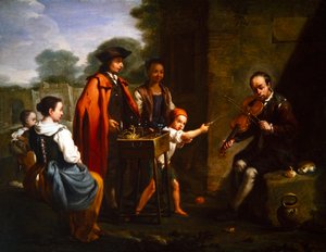 Ett par genremotiv (målning) av Antonio Amorosi