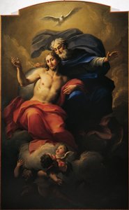 Glory of St Ignatius, av Antonio Balestra (1666-1740) (olja på duk)