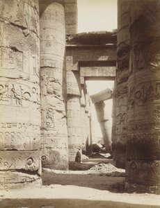 Interiör av Hypostyle Hall, Karnak av Antonio Beato