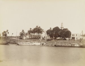 Utsikt över Afsouan, Egypten av Antonio Beato