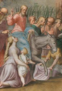 Apsid, Antonio Campi, Jesu intåg till Jerusalem 1582-84, Detalj