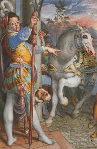Apse, Antonio Campi, Jesu möte med centurionen Cornelius 1582-84, detalj