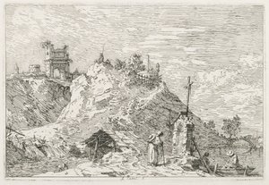 Visningar: En pilgrim vid bön av Antonio Canaletto