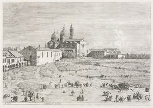 Utsikt: Church of Saint Justina i Prà della Valle, Padua, 1735-1746. av Giovanni Antonio Canal
