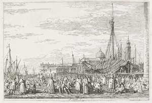 Utsikt: Marknaden på Molo av Antonio Canaletto