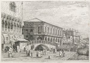 Visningar: Fängelset, Venedig, 1735-1746. av Giovanni Antonio Canal