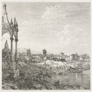 Visningar: En biskops grav av Antonio Canaletto