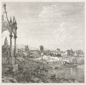 Visningar: En biskops grav, 1735-1746. av Giovanni Antonio Canal