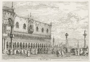 Visningar: Proklamationens sten i Venedig, 1735-1746. av Giovanni Antonio Canal