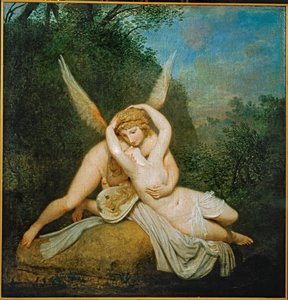Amor och Psyke ... (målning på duk) av Antonio Canova