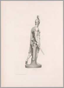Ettore, sidovy, från Oeuvre de Canova av Antonio Canova
