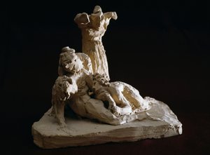 Kristi klagan, terrakottaskiss av Antonio Canova (1757-1822), Possagno, Veneto, Italien av Antonio Canova