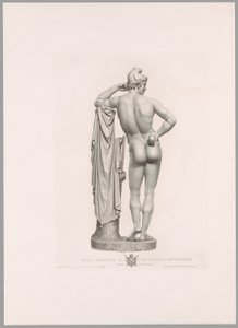 Paris lutad på trädstubbe, bakifrån, från Oeuvre de Canova av Antonio Canova