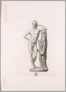 Paris lutad på trädstubbe, framifrån, från Oeuvre de Canova av Antonio Canova