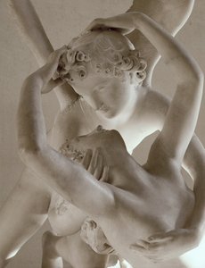 Psyche återupplivas av Amors kyss... av Antonio Canova