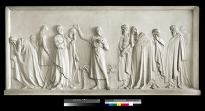 Sokrates dricker bägaren med hemlock, 1787-90 (gips) av Antonio Canova