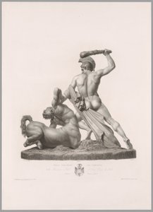 Theseus och Kentaur, bakifrån, från Oeuvre de Canova av Antonio Canova