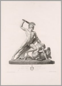 Theseus och Kentaur, framifrån, från Oeuvre de Canova av Antonio Canova