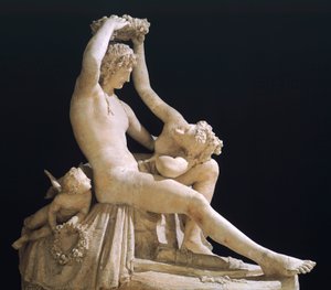 Venus kröner kärlek av Antonio Canova (1757-1822), gipsmodell av Antonio Canova