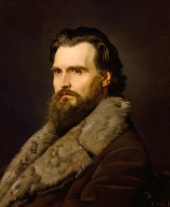 Porträtt av skulptören Giovanni Dupre, av Ciseri Antonio (1821-1891)