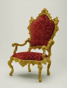 Fåtölj, 1730-40 (valnöt) av Antonio Corradini