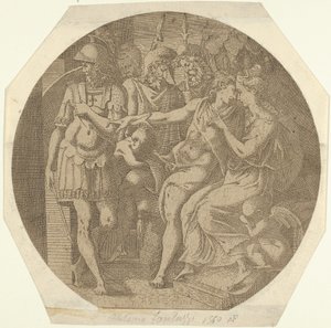 En man som säger farväl till en kvinna, 1540-45. av Antonio Fantuzzi