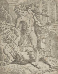 Hercules och Cacus, 1540-45. av Antonio Fantuzzi