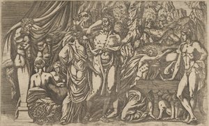 Herkules klädd som kvinna, 1540-45.