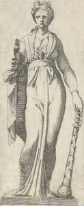 Melpomene, från Mattei-sarkofagen, Rom, 1540-45.