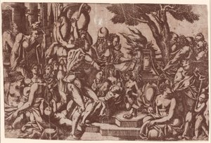 Offer till Priapus av Antonio Fantuzzi after Rosso Fiorentino
