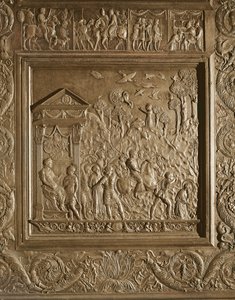 St. Pauls martyrskap, detalj från basilikans centrala dörr, dekorerad 1439-45 (brons) (se även 247330-247337)
