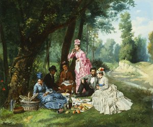 Picknicken, 1874 av Antonio Garcia Mencia