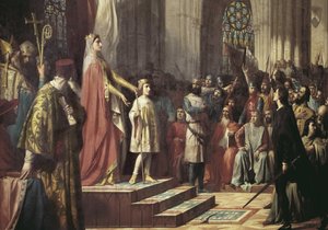 Maria de Molina presenterar sin son till Valladolid Cortes. 1863 (olja på duk)