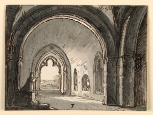 Interiör av kyrkan nära Faenza av Antonio Giuseppe Basoli